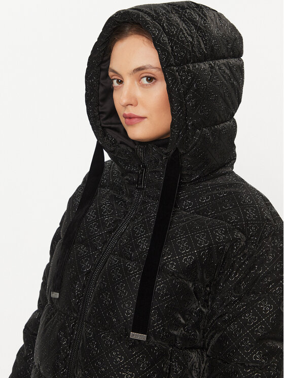 Guess Guess Демісезонна куртка Logo W3BL22 WFQU0 Чорний Regular Fit