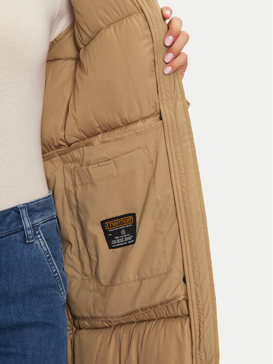Guess Guess Пухено яке W4BL26 WGII2 Бежов Regular Fit
