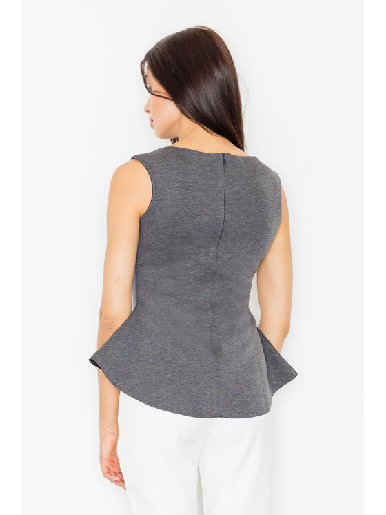 FIGL FIGL Blúzka M352 Sivá Regular Fit