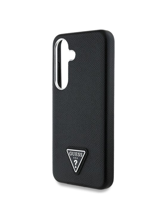 Guess Guess Etui na telefon Grained Triangle Logo Czarny