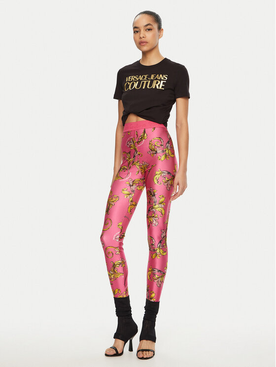 Versace Jeans Couture Versace Jeans Couture Majica 78HAHT01 Črna Regular Fit