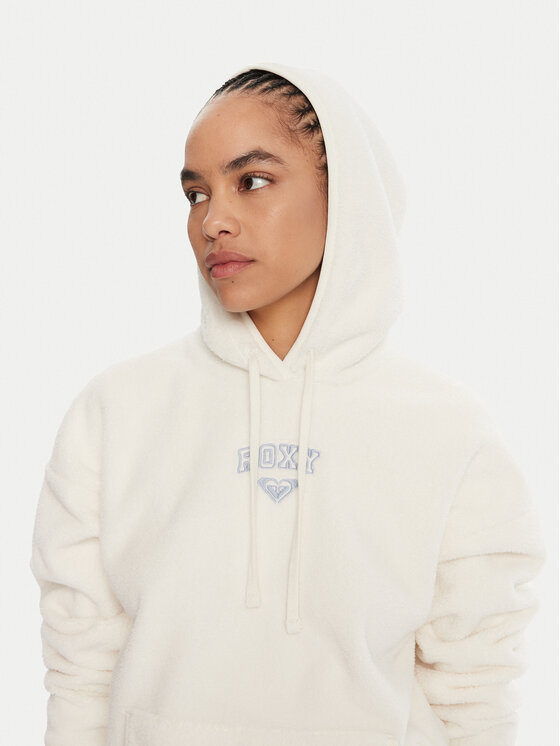 Roxy Roxy Felpa di pile Cool Calling ERJPF03221 Bianco Regular Fit