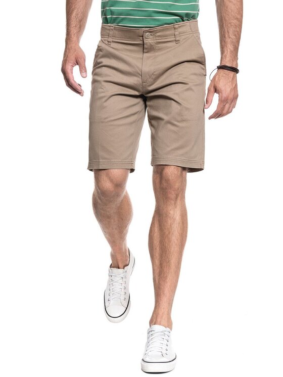 Lee Lee Szorty materiałowe COMFORT SHORT Beżowy Regular Fit