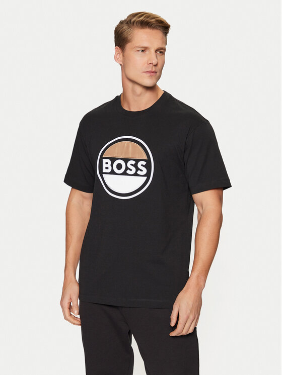 BOSS BOSS Marškinėliai 50496223 Juoda Regular Fit