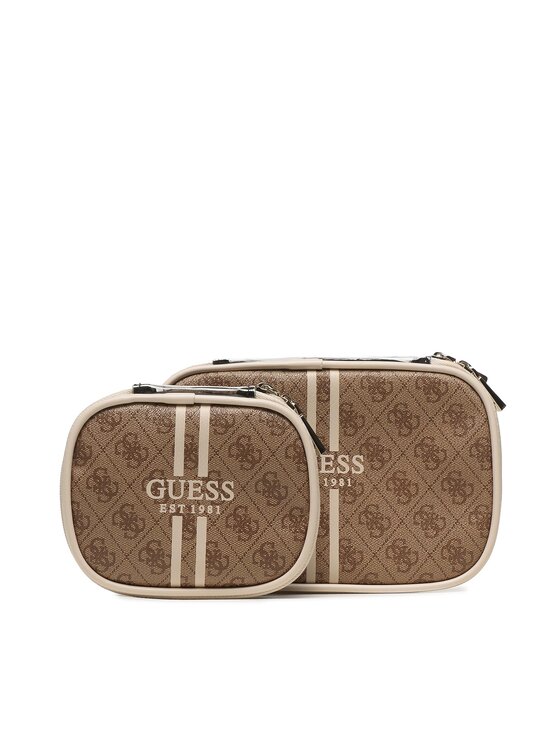 Set de genți pentru cosmetice Guess Mildred (B) Travel TWB896 29010 Bej