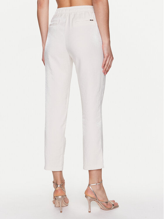 Liu Jo Liu Jo Kalhoty z materiálu WA3272 T3406 Écru Regular Fit