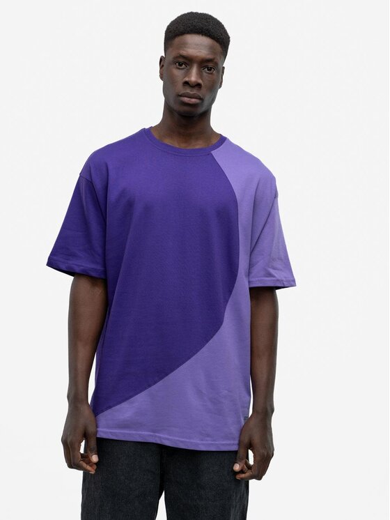 Good Luck Good Luck T-Shirt Koszulka Męska Z Krótkim Rękawem Oversize Fioletowa / Jasna Fioletowa GOOD LUCK Loopy M Fioletowy Regular Fit