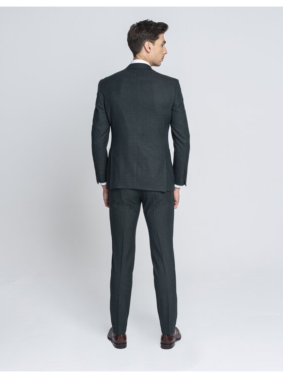 Borgio Borgio Spodnie garniturowe foresta Zielony Super Slim Fit