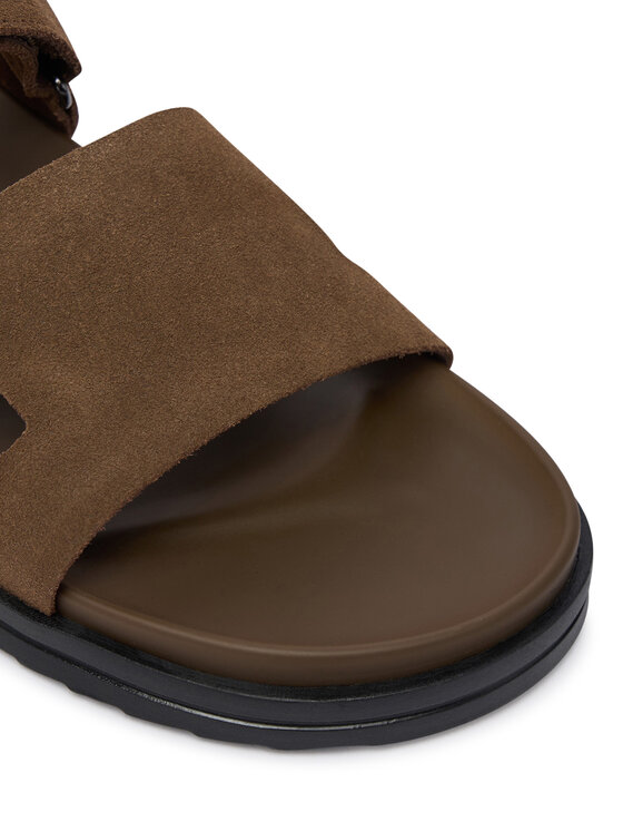 Tommy Hilfiger Tommy Hilfiger Şlapi Adjustable Premium Suede Sandal FM0FM05774 Maro