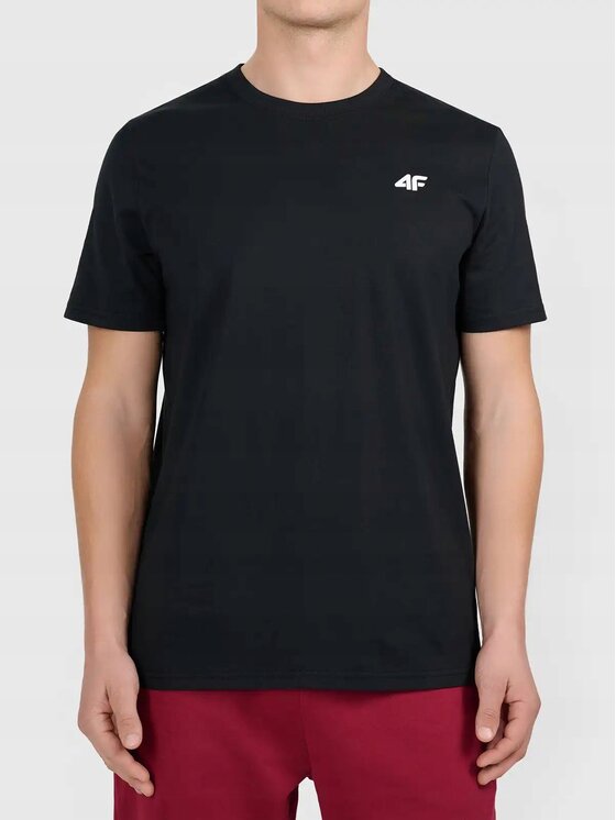 4F 4F T-Shirt Z-TTSHM3341-2 Czarny Regular Fit