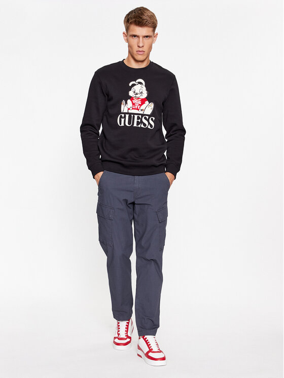 Guess Guess Суитшърт M3BQ62 K9Z21 Черен Regular Fit