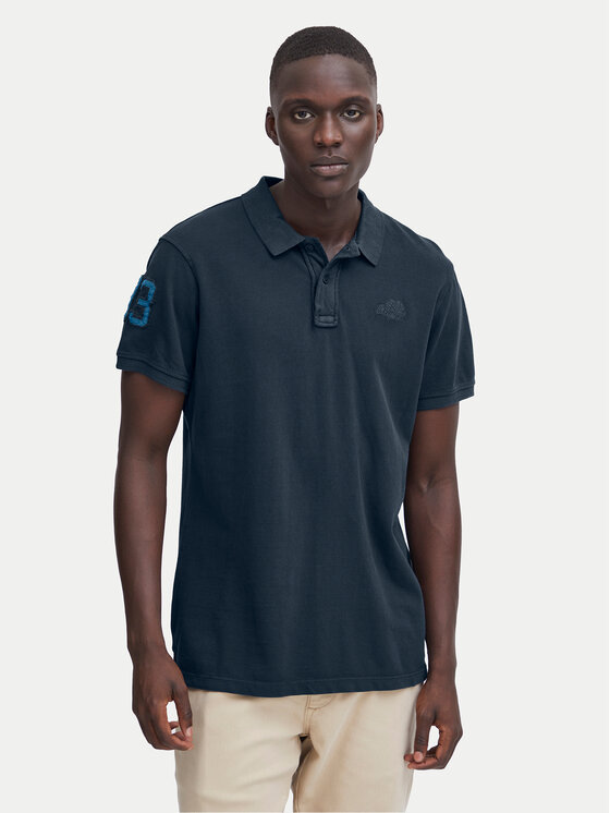 Blend Polokošeľa 20716468 Tmavomodrá Regular Fit