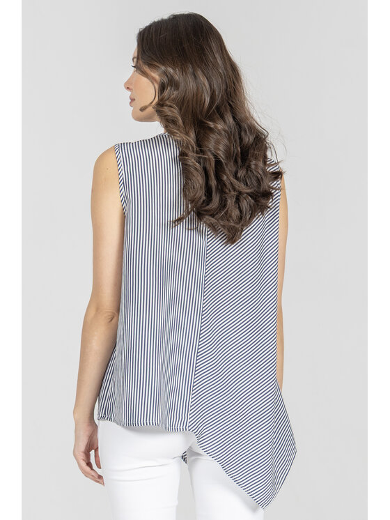 Deni Cler Milano Deni Cler Milano Top T-DC-0014-F2-20-15-1 Niebieski Loose Fit