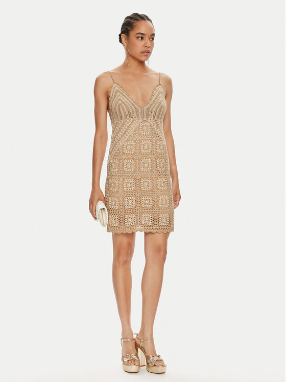 TWINSET TWINSET Rochie tricotată 241TT3312 Bej Slim Fit
