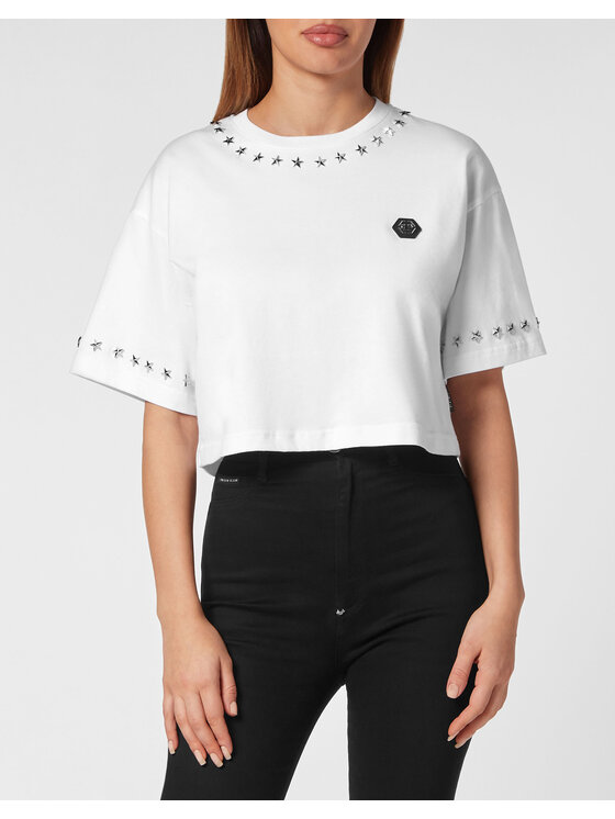 PHILIPP PLEIN PHILIPP PLEIN T-Shirt 9743 Bílá Regular Fit