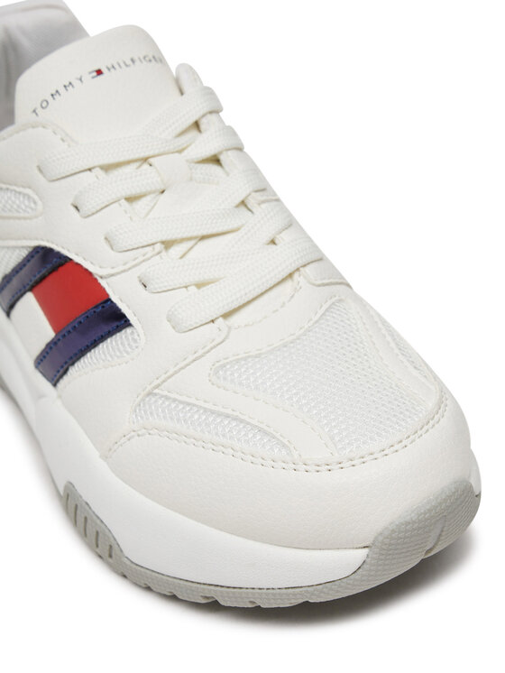 Tommy Hilfiger Tommy Hilfiger Αθλητικά Flag Low Cut Lace-Up Sneaker T3A9-33550-1697 S Λευκό