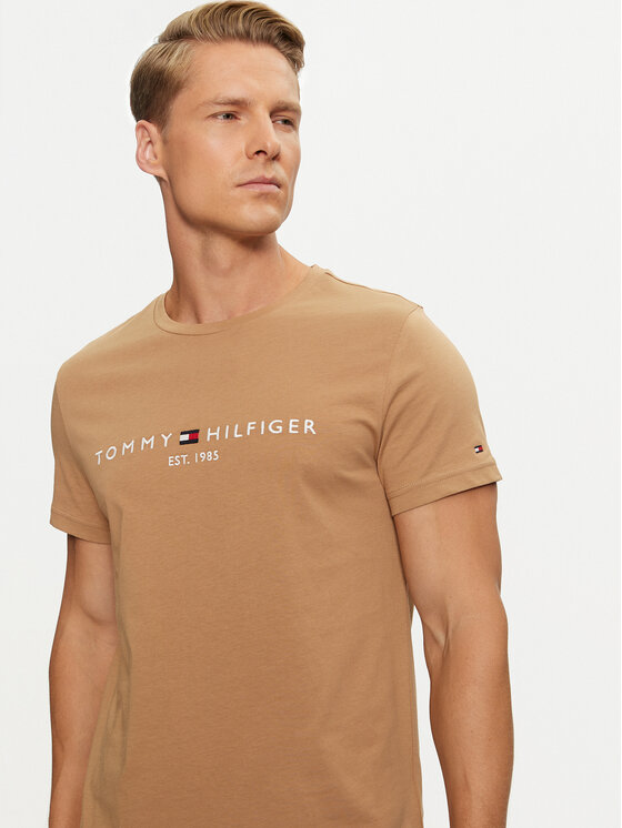 Tommy Hilfiger Tommy Hilfiger Тишърт Logo MW0MW11797 Бежов Regular Fit