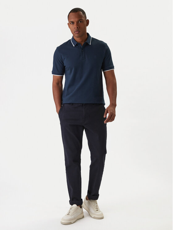 BOSS BOSS Polo särk Passertip 50507699 Tumesinine Slim Fit