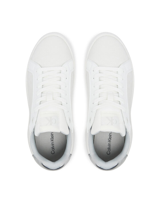 Calvin Klein Jeans Calvin Klein Jeans Sneakersy Bold Flatf Low Lace Mg YW0YW01766 Bílá