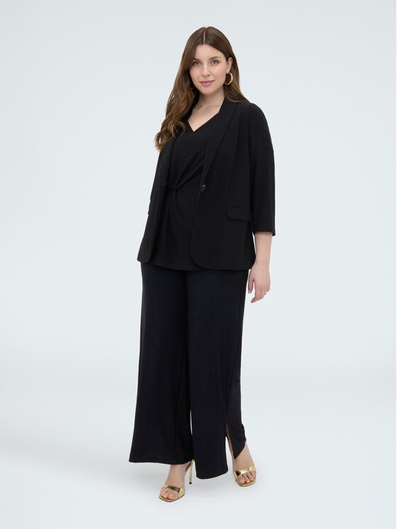 Fiorella Rubino Fiorella Rubino Spodnie materiałowe P823L002349N033 Czarny Flare Fit