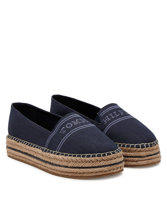 Tommy Hilfiger Tommy Hilfiger Espadrile Denim Platform Espadrille FW0FW08543 Bleumarin