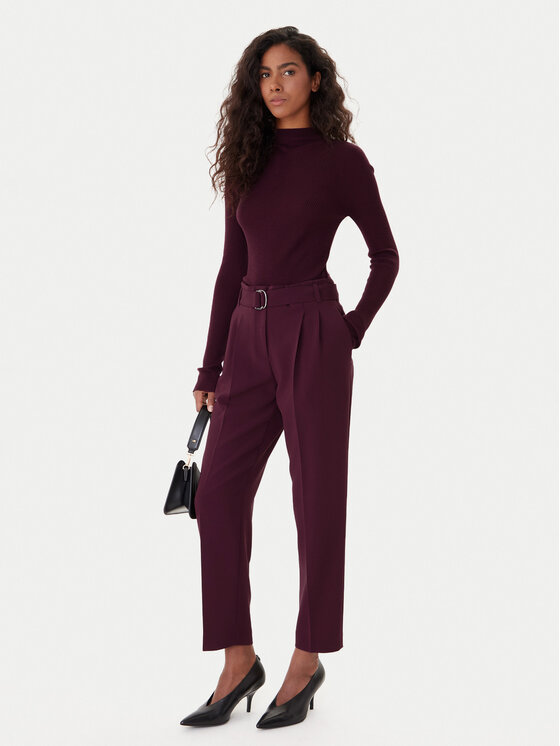 BOSS BOSS Bluză cu gât Foliora 50549166 Violet Slim Fit