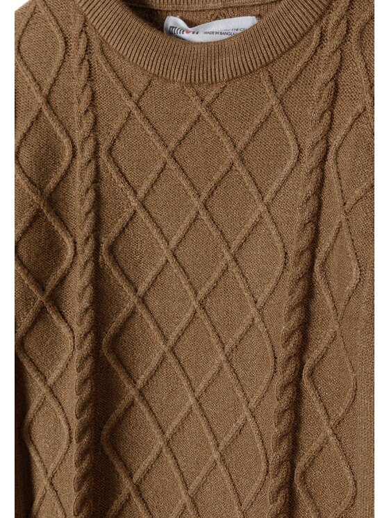 minoti minoti Sweter 27KNIT50 Brązowy Regular Fit
