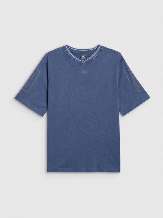 4F 4F T-Shirt 4FJRSS26TTSHM3467-31S Granatowy Loose Fit