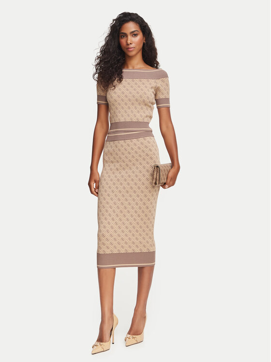 Guess Guess Palaidinė W6YR19 Z0962 Šviesiai ruda Slim Fit