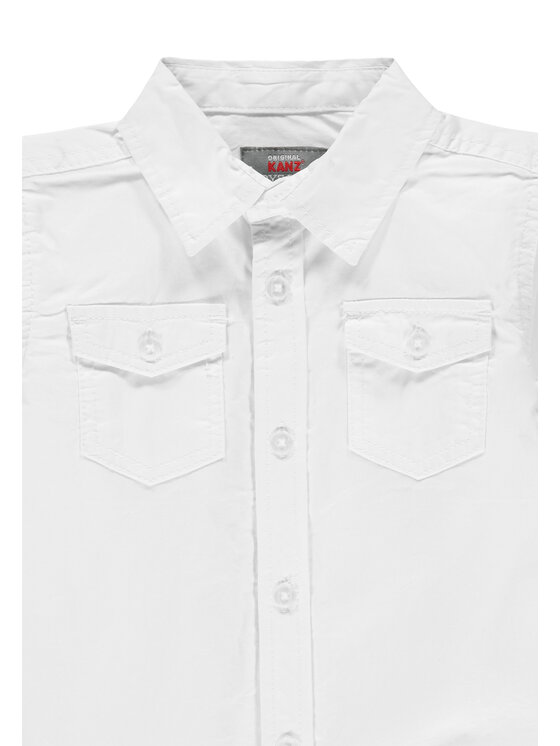 Kanz Kanz Koszula 1926903-1000 Biały Basic Fit