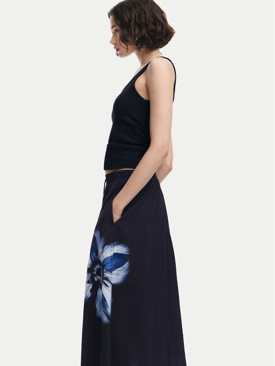 Desigual Desigual Φούστα σε γραμμή Α Shantou 24WWFW26 Μαύρο Regular Fit