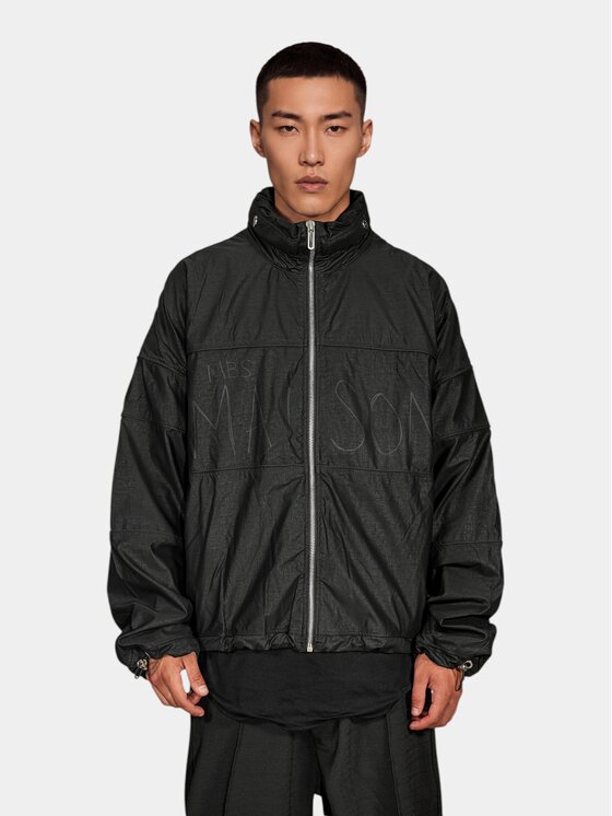 MADE BY SOCIETY MADE BY SOCIETY Kurtka anorak Street Unit - H17560 Czarny Basic Fit