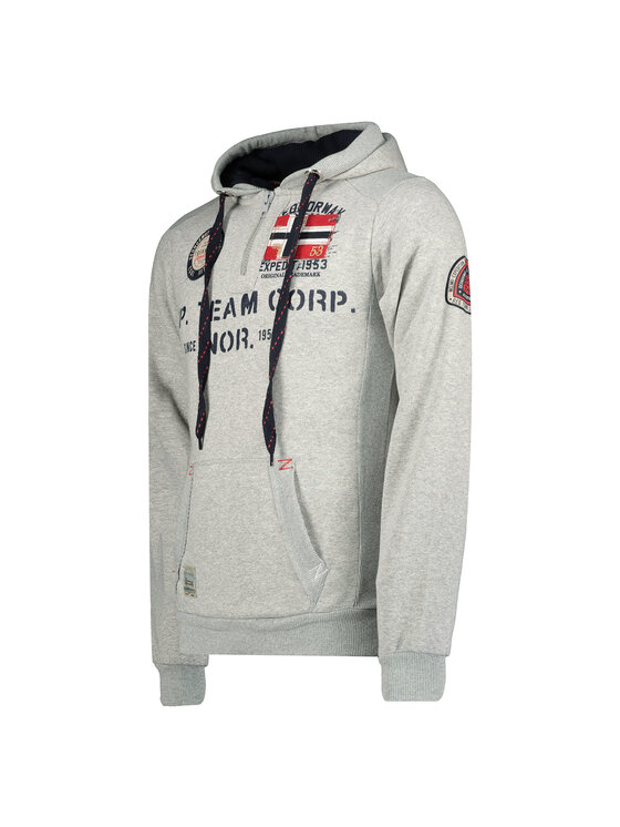 Geographical Norway Geographical Norway Bluza WT1885H/GN-LIGHT GREY Szary Reglan Fit