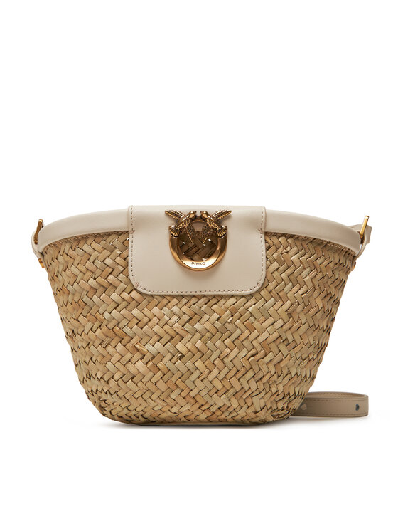 Geantă PINKO Love Summer Bucket PE 25 PLTT 103325 A1RL Bej