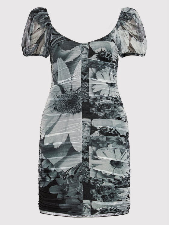Desigual Desigual Coctailkleid MONSIEUR CHRISTIAN LACROIX Marsella 22SWVK45 Grau Slim Fit