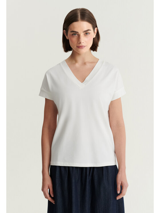TATUUM TATUUM Bluzka MASEL Kremowy Classic Fit