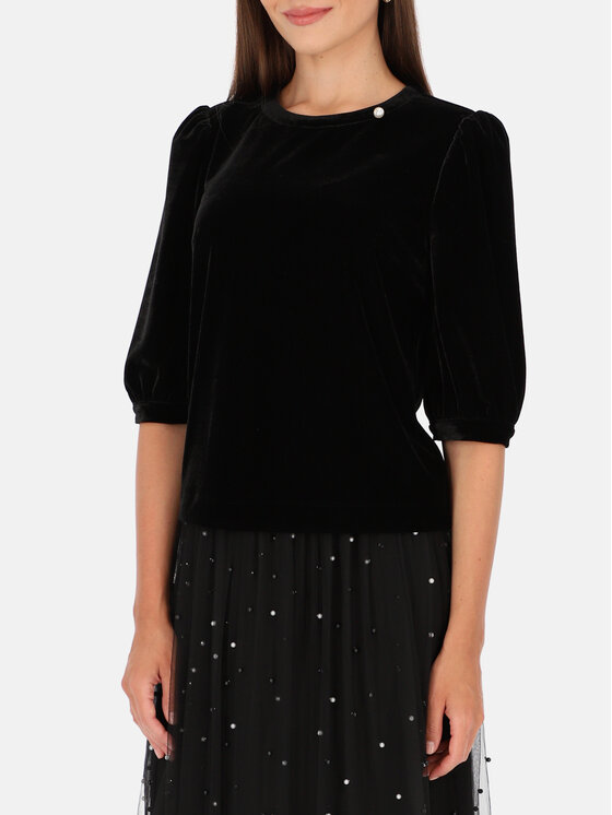 L’AF L’AF Bluzka Perla Czarny Regular Fit