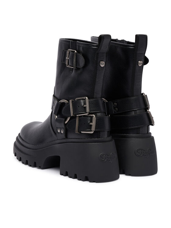 Buffalo Buffalo Botki Bravr Biker Lo 1220067 Czarny