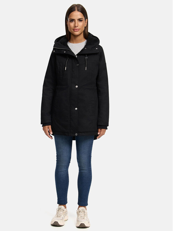 Navahoo Navahoo Kurtka zimowa Winterfunke Czarny Regular Fit