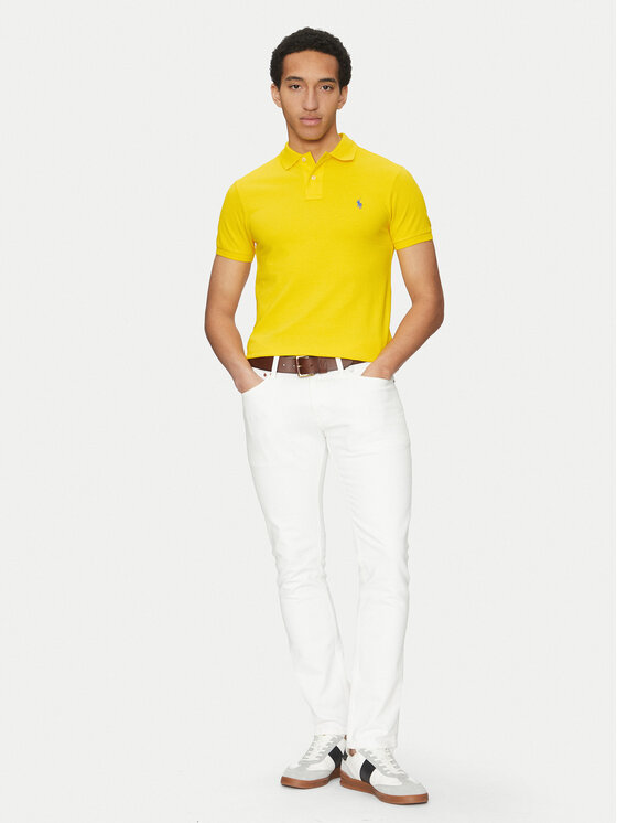 Polo Ralph Lauren Polo Ralph Lauren Polo 710536856446 Żółty Slim Fit