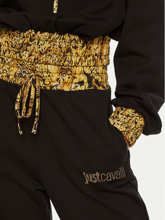 Just Cavalli Just Cavalli Donji dio trenerke 77PAAE21 Crna Regular Fit