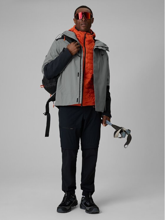 4F 4F Kurtka outdoor 4FRSS26TTJAM1269-24S Szary Regular Fit