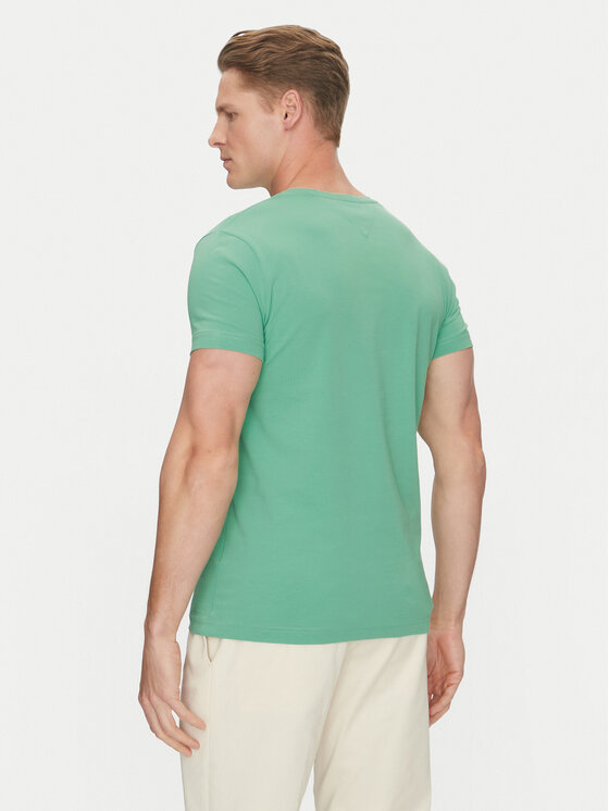 Tommy Hilfiger Tommy Hilfiger Tričko MW0MW10800 Zelená Slim Fit