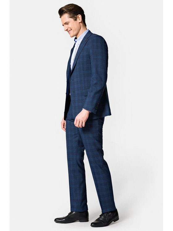Lancerto Lancerto Garnitur Baltimore GA073123000003 Granatowy Slim Fit
