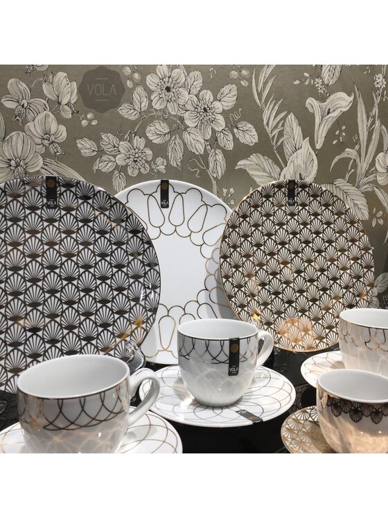 VOLA VOLA Zestaw 2 filiżanek Zestaw do espresso First Platin 002 Srebrny