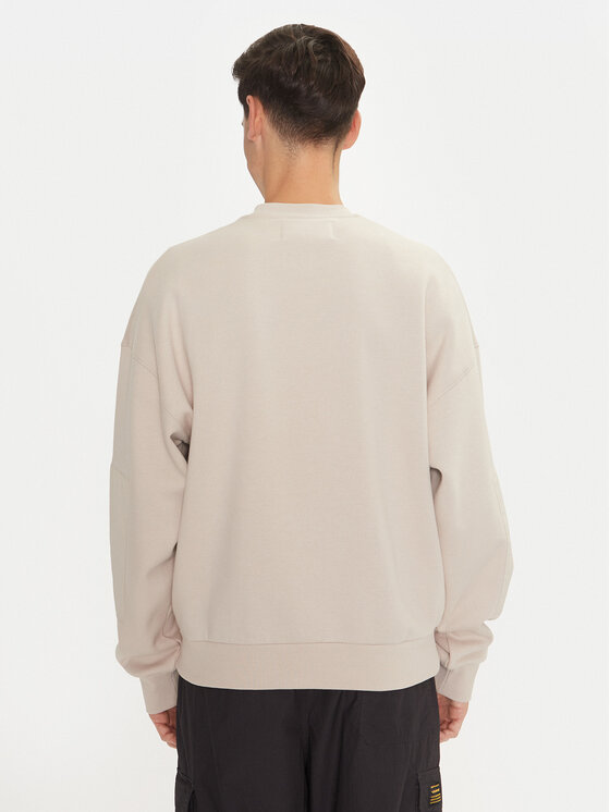 Champion Champion Majica dugih rukava 220421 Écru Loose Fit