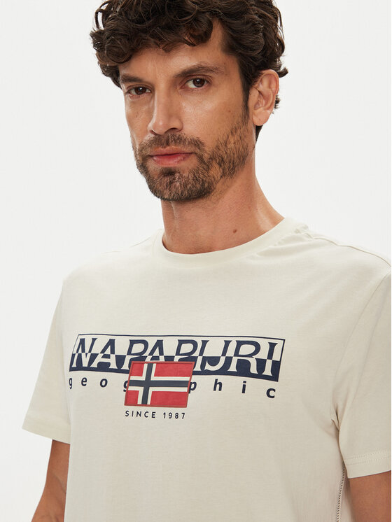 Napapijri Napapijri T-särk S-Aylmer NP0A4HTO Beež Regular Fit