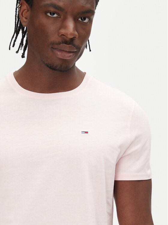 Tommy Jeans Tommy Jeans T-Shirt DM0DM04411 Różowy Slim Fit