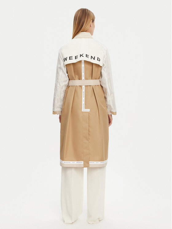 Weekend Max Mara Weekend Max Mara Trench Canasta 2515021011 Beige Regular Fit