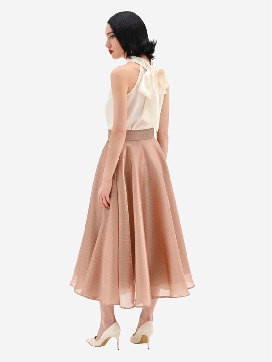 Rinascimento Rinascimento Gonna midi Gonna con strass Beige Regular Fit